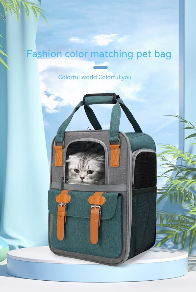 Sac à dos portable pliable respirant pour chats et chiens Idéal pour transporter votre animal de compagnie en extérieur en toute sécurité et confortablement