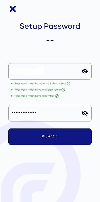 Set up password