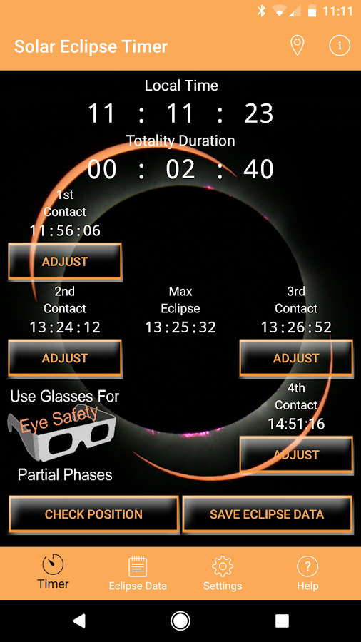   Solar Eclipse Timer- 스크린샷 