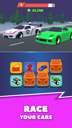 Screenshot Night Race - Idle Car Merger