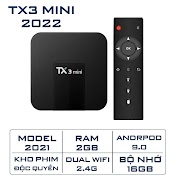 Android Tivi Box Tx3 Mini 2022 Android 9 Cpu S905W Ram 2Gb, Rom 16Gb