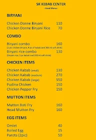 SK Kebab Center menu 1