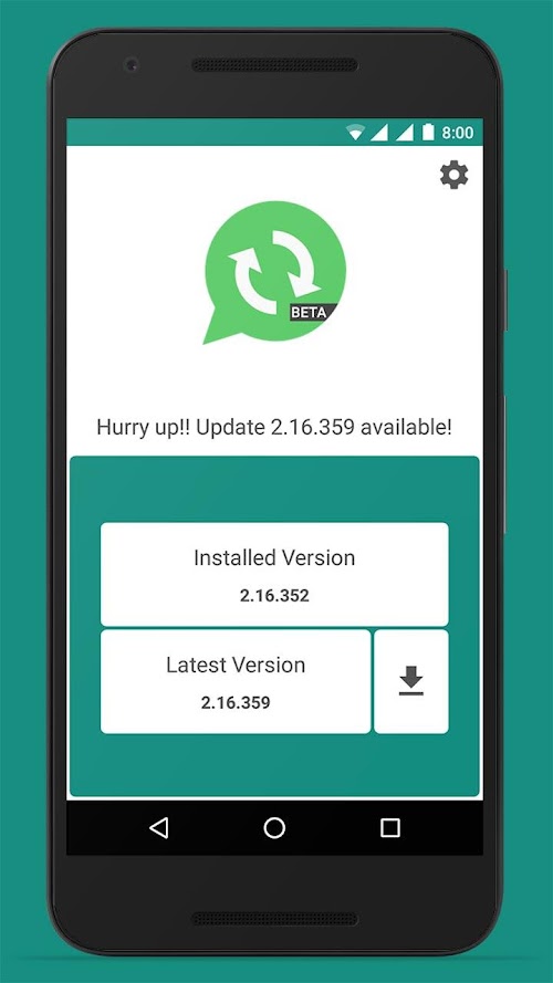 Android application Beta Updater screenshort
