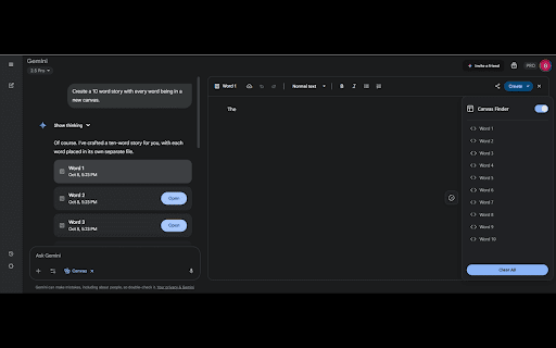 Gemini Canvas Finder screenshot 1