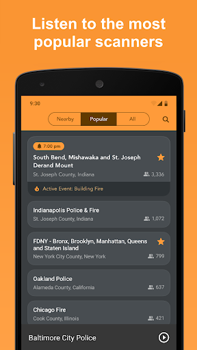 Screenshot Scanner Radio - Police Scanner