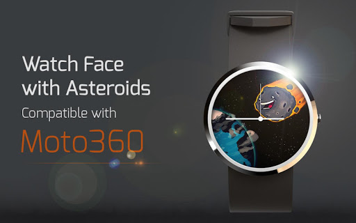 Watch Face with Asteroids