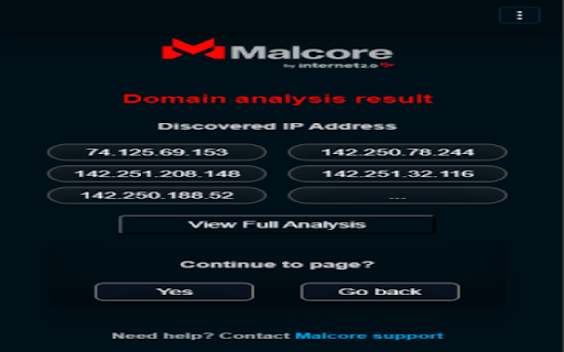 Malcore WebProbe