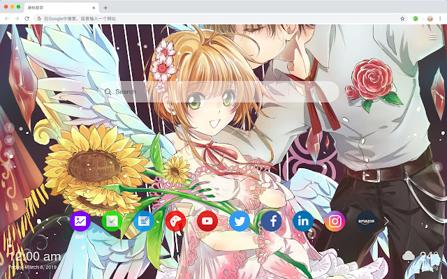 LI SYAORAN New Tab Page HD Pop Anime Theme