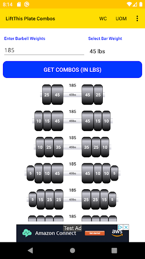 LiftThis Barbell Plate Combinations