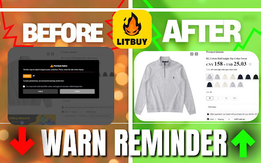 LitBuy Product Warn Remover screenshot 1