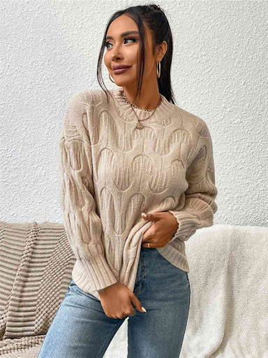 Title 3, Womens Crew Neck Pullover Sweater