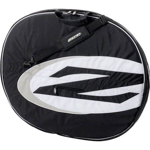 Zipp Two Wheel Padded Bag: Black with White Piping