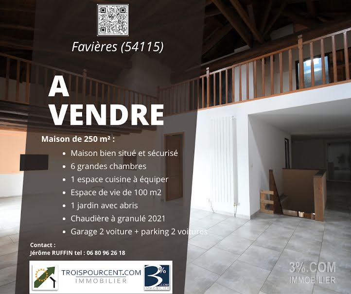 Vente maison 8 pièces 250 m² à Favieres (54115), 213 416 €