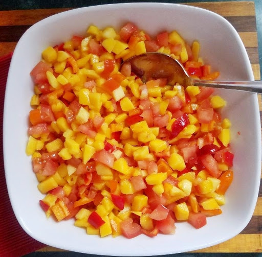 Easy Mango Tomato Pico de Gallo by CleanFreshCuisine