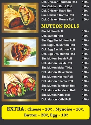 The Kathi Roll Express menu 