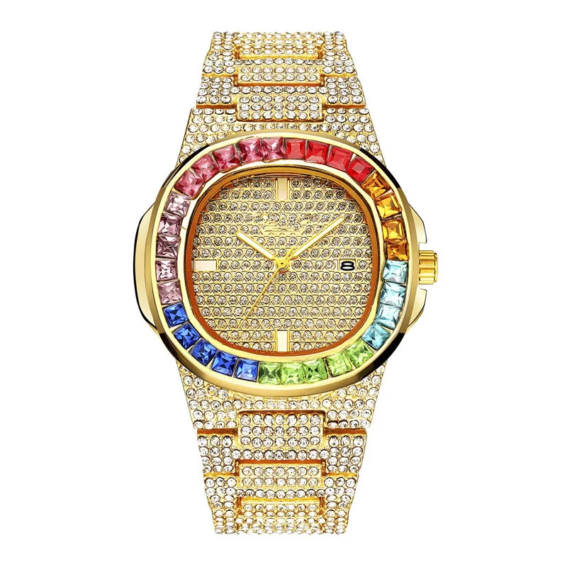 Title 5, Reloj Cuadrado Diamante Tendencia Hombre Elegan...