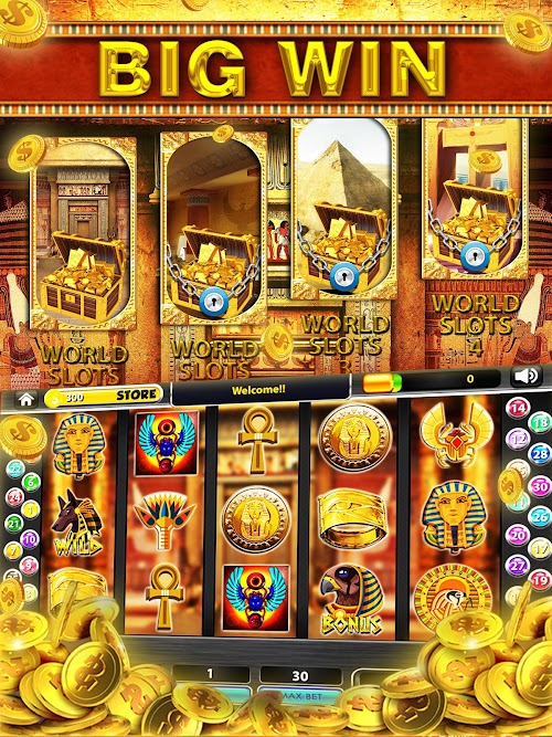 Android application Egypt Treasure Chest Slots screenshort