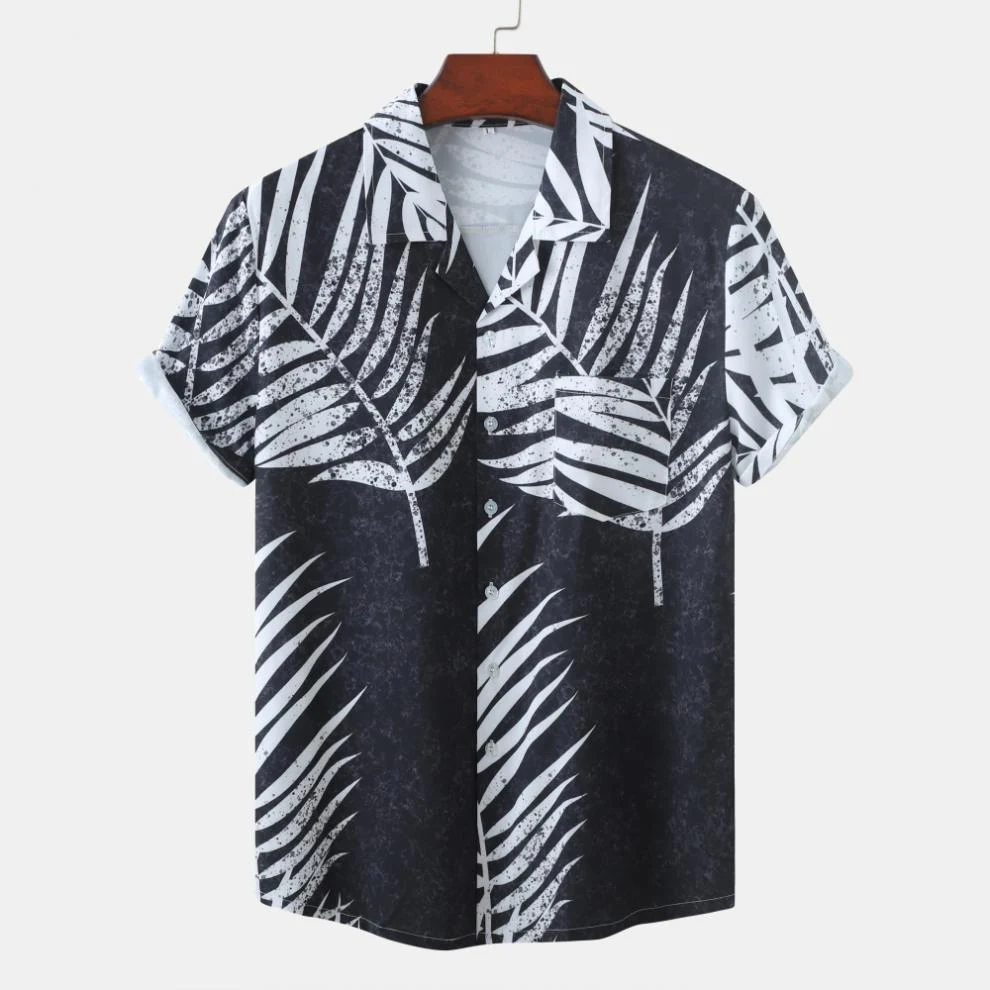 Title 3, Camisa de Moda para Hombre Ice Silk Leisure Fre...