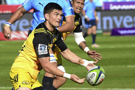 Beauden Barrett of the Hurricanes during the Super Rugby match against Vodacom Bulls.