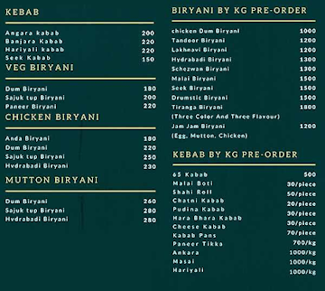 Kbc - Kabab Biryani Chinese menu 