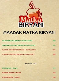 Maadak Matka Biryani menu 1