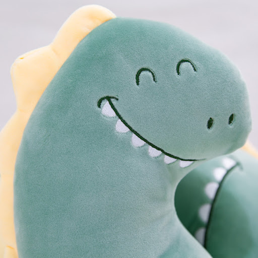 Title 3, Cartoon dinosaur leaning on a pillow, perfect f...
