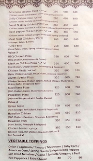 Joyees Pizza menu 2