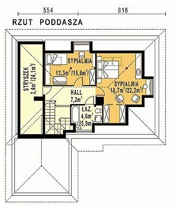 WB-3944 - Rzut poddasza