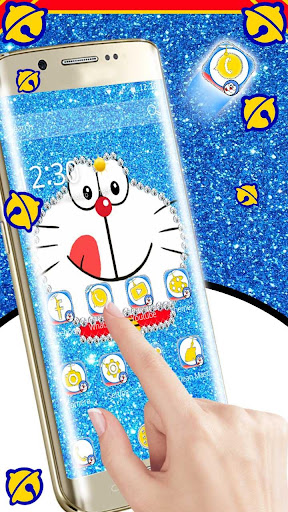 Kawaii Blue Cat Diamond Theme