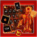 アプリのダウンロード Fire Skull Skeleton Keyboard Theme をインストールする 最新 APK ダウンローダ