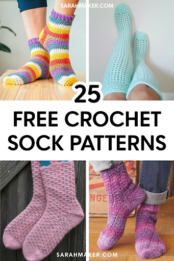 25 Free Crochet Sock Patterns