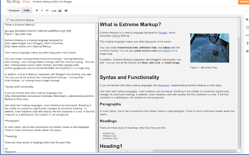 Extreme Markup Editor for Blogger™