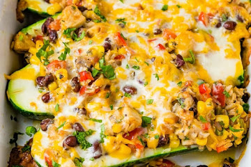 Cheesy Healthy Mexican Zucchini Boats