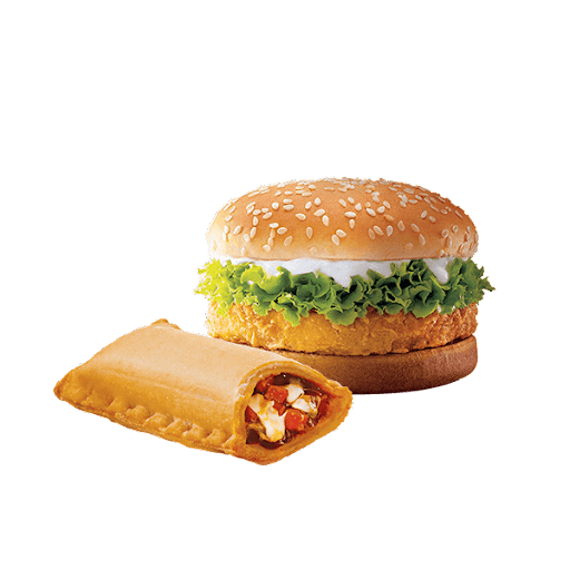 McSpicy Chicken Burger + Veg Pizza McPuff