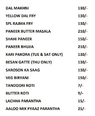 Lilly Da Dhaba menu 1