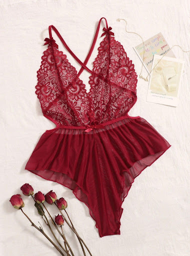 Title 10, European and American Ladies Deep V Beauty Back...