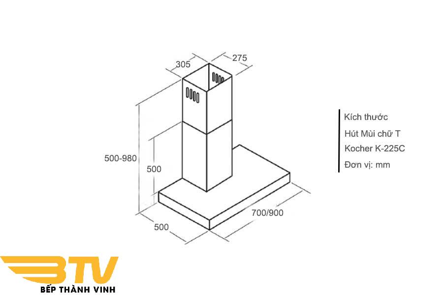 Máy Hút Mùi Kocher K-225C