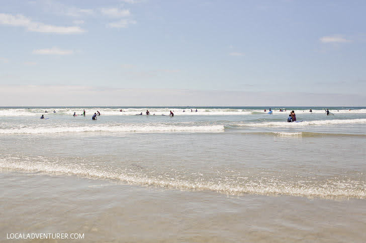 Surfing in San Diego Pacific Beach Ca.