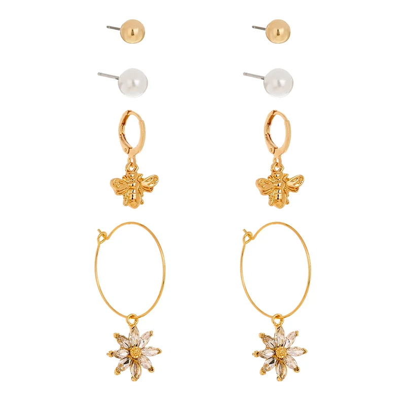 Title 2, Boucles doreilles tournesol papillon, ensemble...