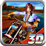 Racing Girl Moto Rider  Icon