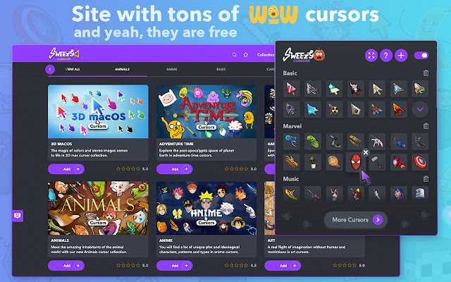 Sweezy Cursors ☆ Custom Cursor for Chrome™