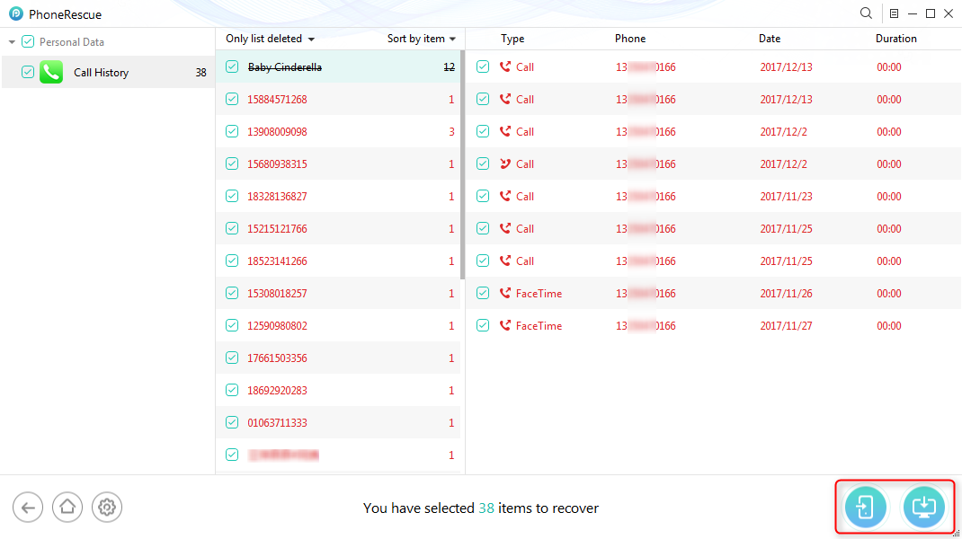 Recover Call History to Your Device or to Computer