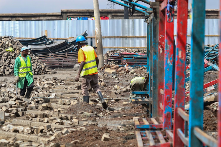 The ongoing facelifting of Muthurwa Bus Station on March 29, 2022. The project by NMS it's among the City's strategies to ease parking, picking, and dropping off passengers