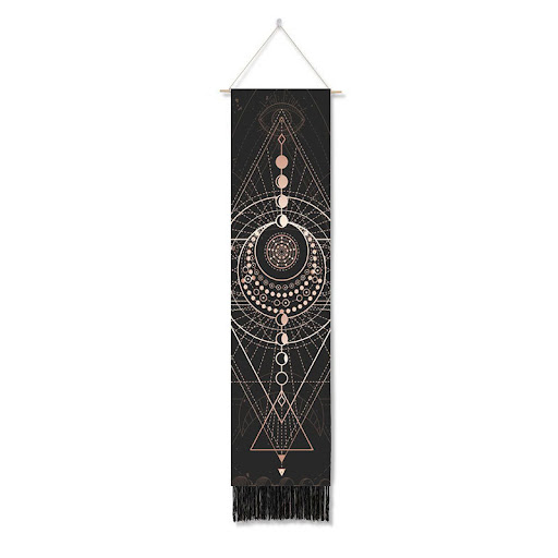 Title 2, Sun Moon Phase Decoration Background Cloth Tape...