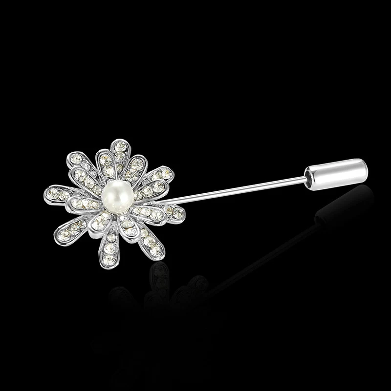Title 4, Broche flor de cristal estilo coreano. Adicione...