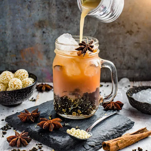Spiced Thai Bubble Tea [450 Ml, Mason Jar]