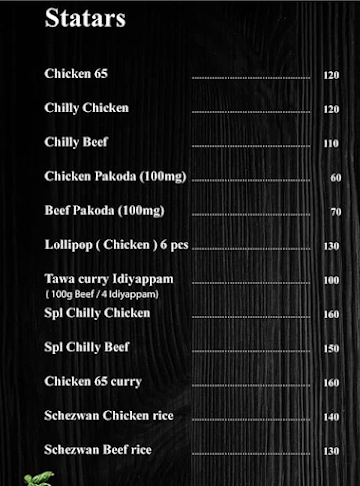 Meeting Point menu 