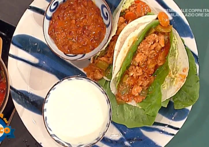 Tortillas di pollo con fagiolata e crema di taleggio