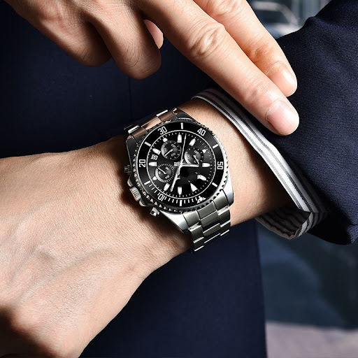 Title 4, Mens Casual Steel Band Watch with Multifunctio...