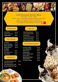 Gap Restaurant menu 2